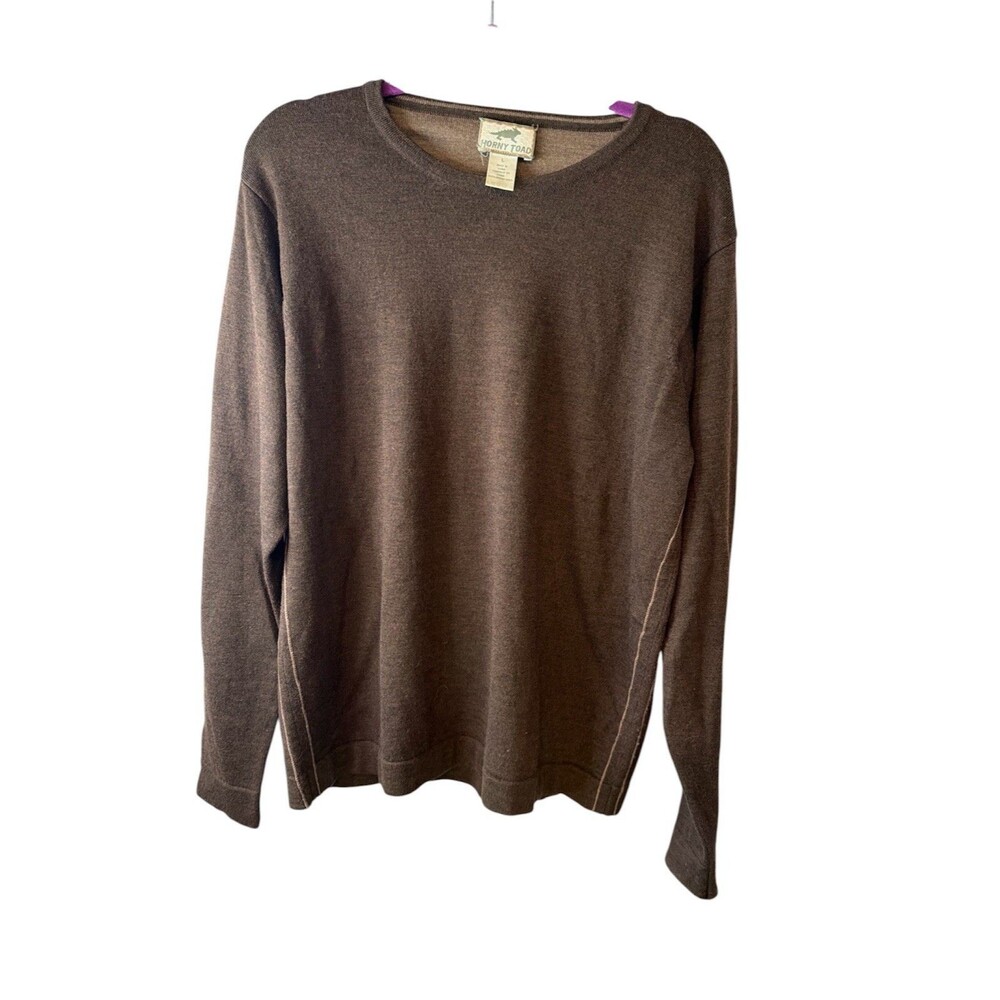Horny Toad Outdoor Gorpcore Wool Layering Sweater L Merino Wool